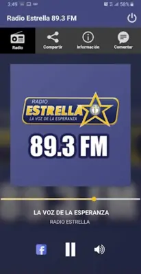 Radio Estrella 89.3 FM android App screenshot 1